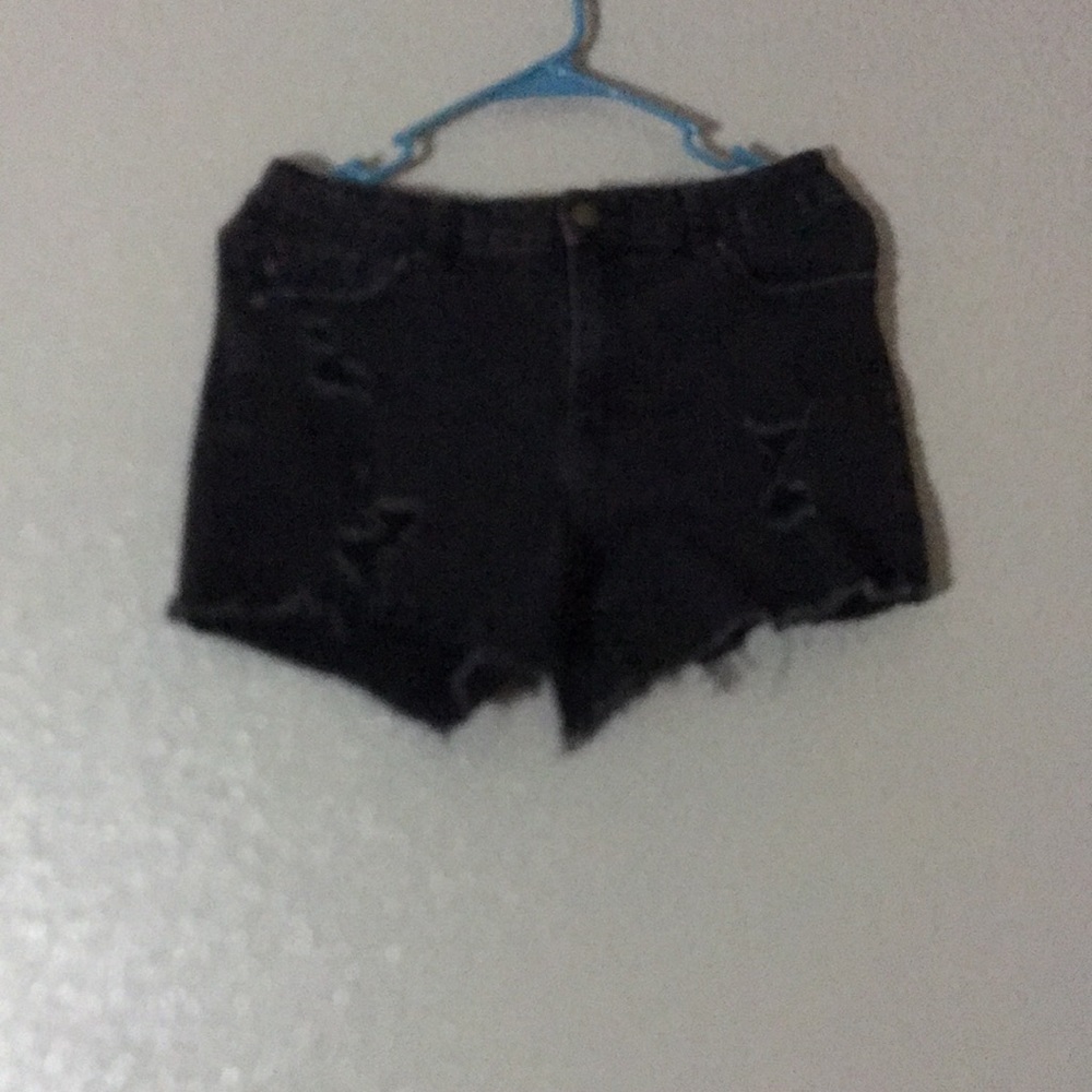 black shorts